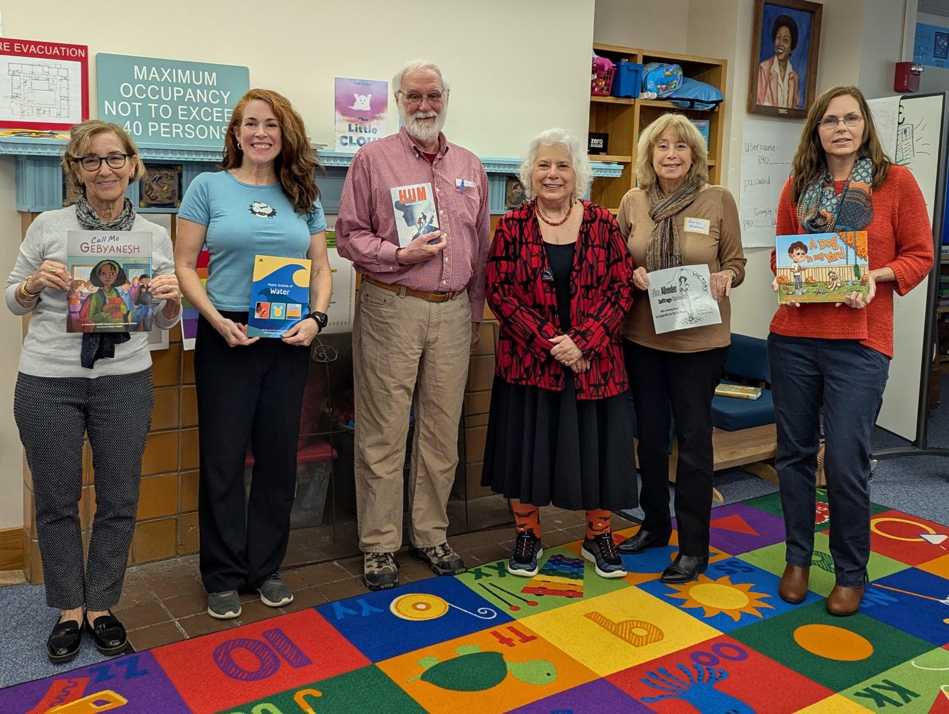 Festival to Go volunteers at a school library event